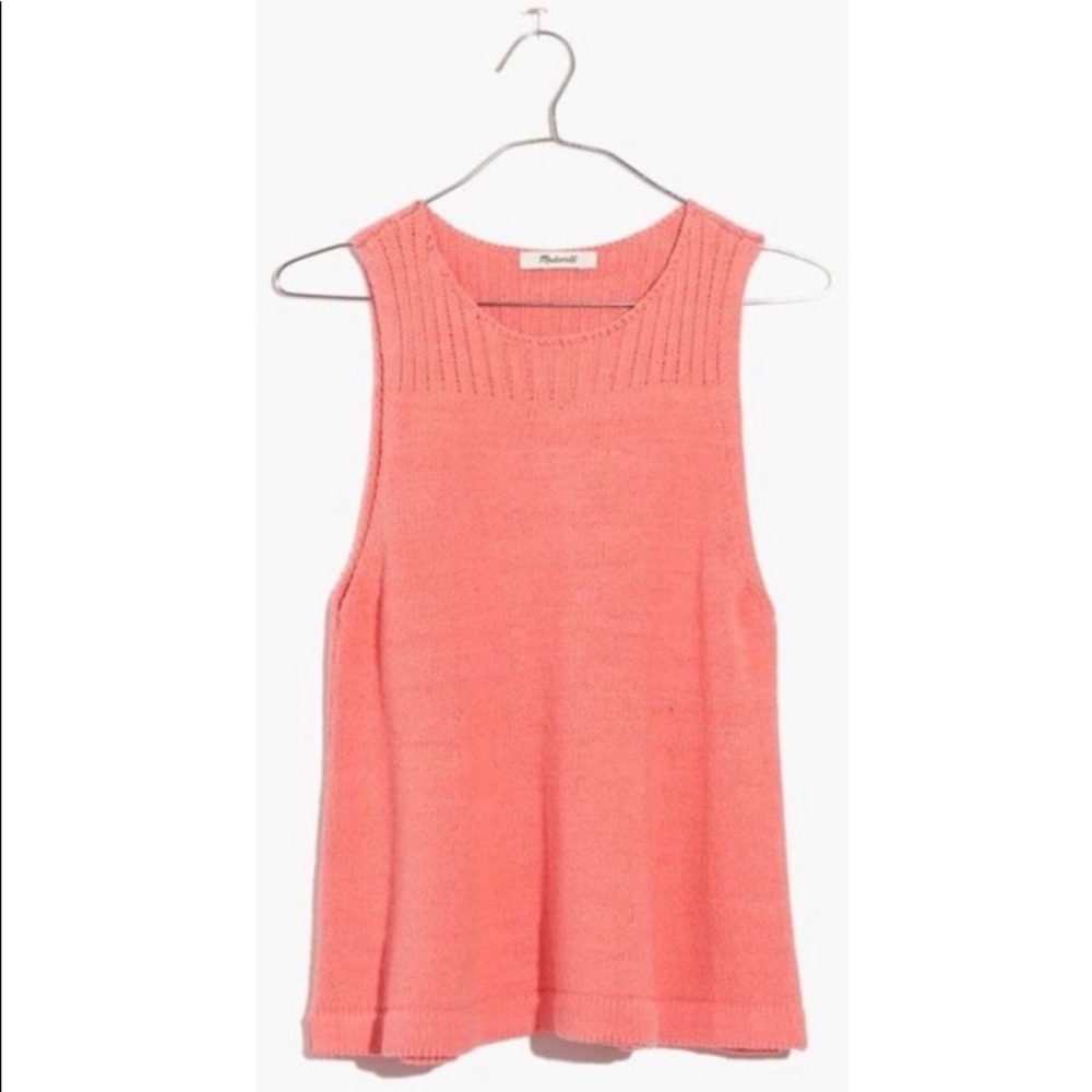 Madewell coral pink tank top